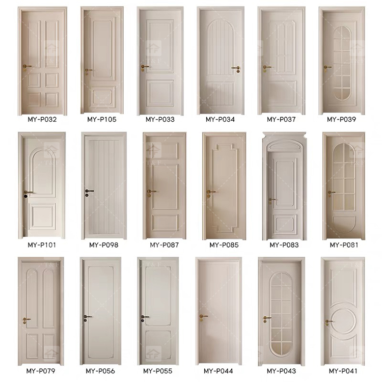 Modern Waterproof Solid Wood Interior Doors New Design with Accessories on Sale for Hotel and Bedroom Application