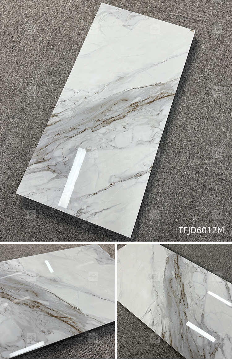 Glossy Polished Glazed Marble Porcelain 60x120 Interior Bathroom Wall Floor Tile for Living Room