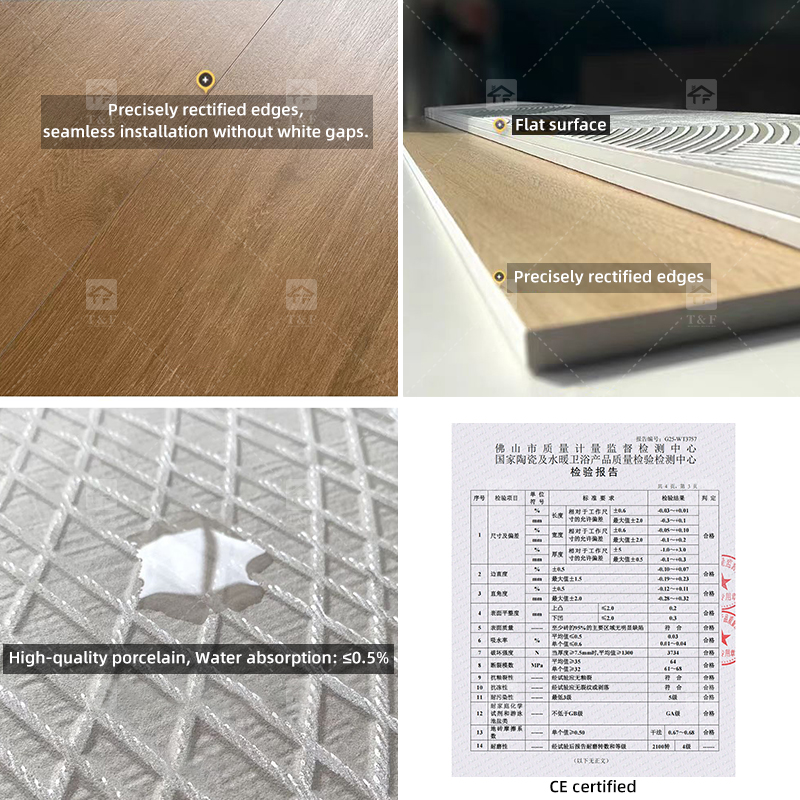 20x120cm Porcelain Wood Look Anti-slip Matte Glazed Full Body Rectified Wooden Floor Tiles for Living Room