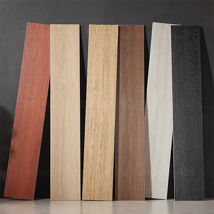 20x120cm Porcelain Wood Look Anti-slip Matte Glazed Full Body Rectified Wooden Floor Tiles for Living Room
