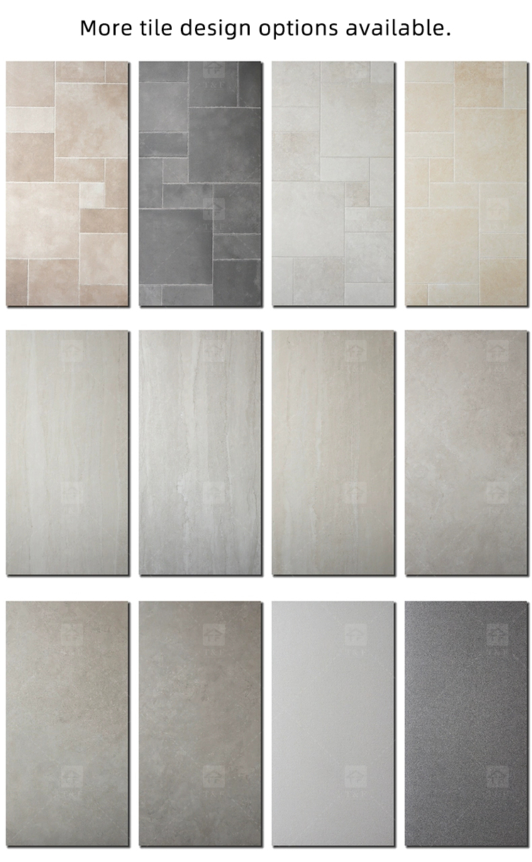 600*1200mm Vintage Limestone Matte Porcelain Flooring Ceramic Wall Tiles Carreaux 120x60 for Bathroom and Toilet
