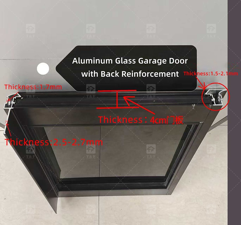 Modern European Style Aluminum Frosted Glass Garage Roller Door with Motor for Villa Exterior Waterproof
