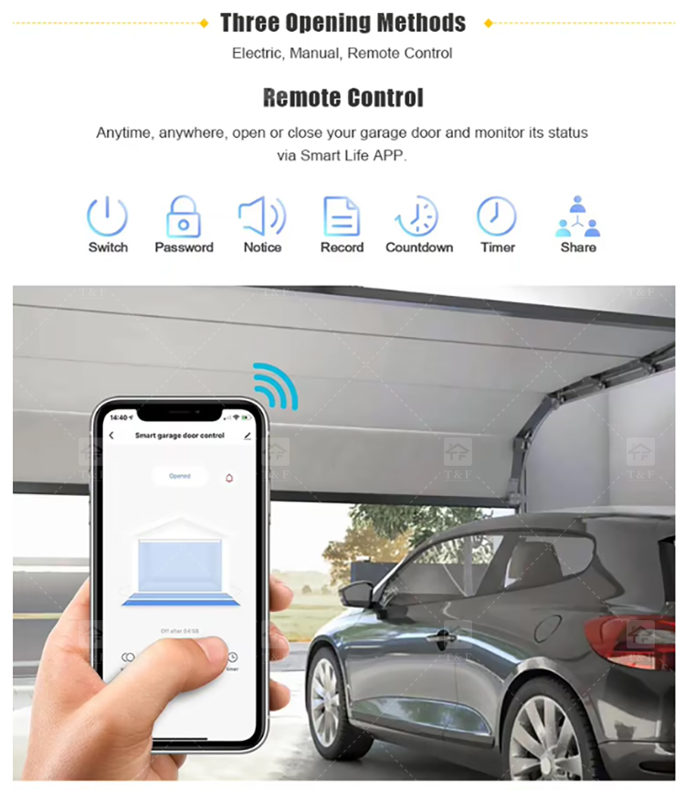 Modern European Style Aluminum Frosted Glass Garage Roller Door with Motor for Villa Exterior Waterproof