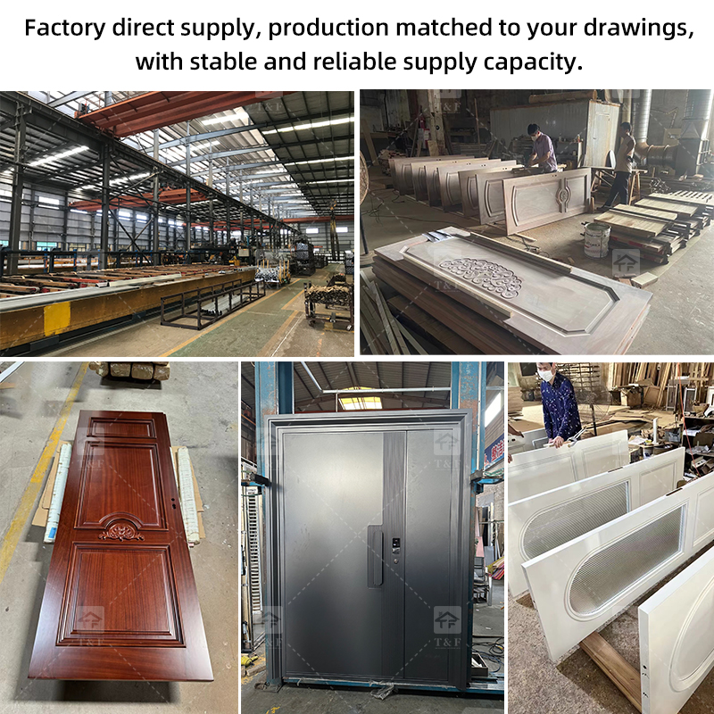 Factory Exterior Metal Entrance Front Entry Steel Home Security External Doors for Houses Room