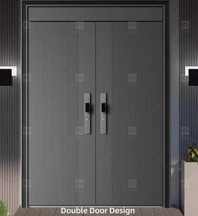 Factory Exterior Metal Entrance Front Entry Steel Home Security External Doors for Houses Room