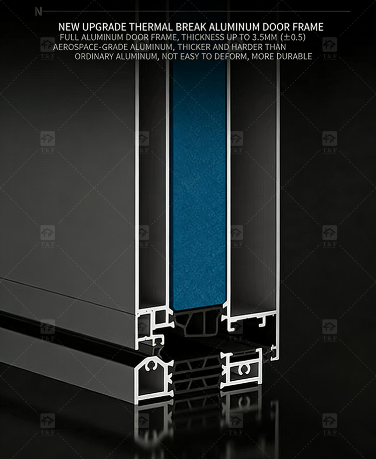 Modern Design Cast Aluminum Alloy Security Entry Door with Anti-Theft Lock for Exterior Use in Apartments and Villas