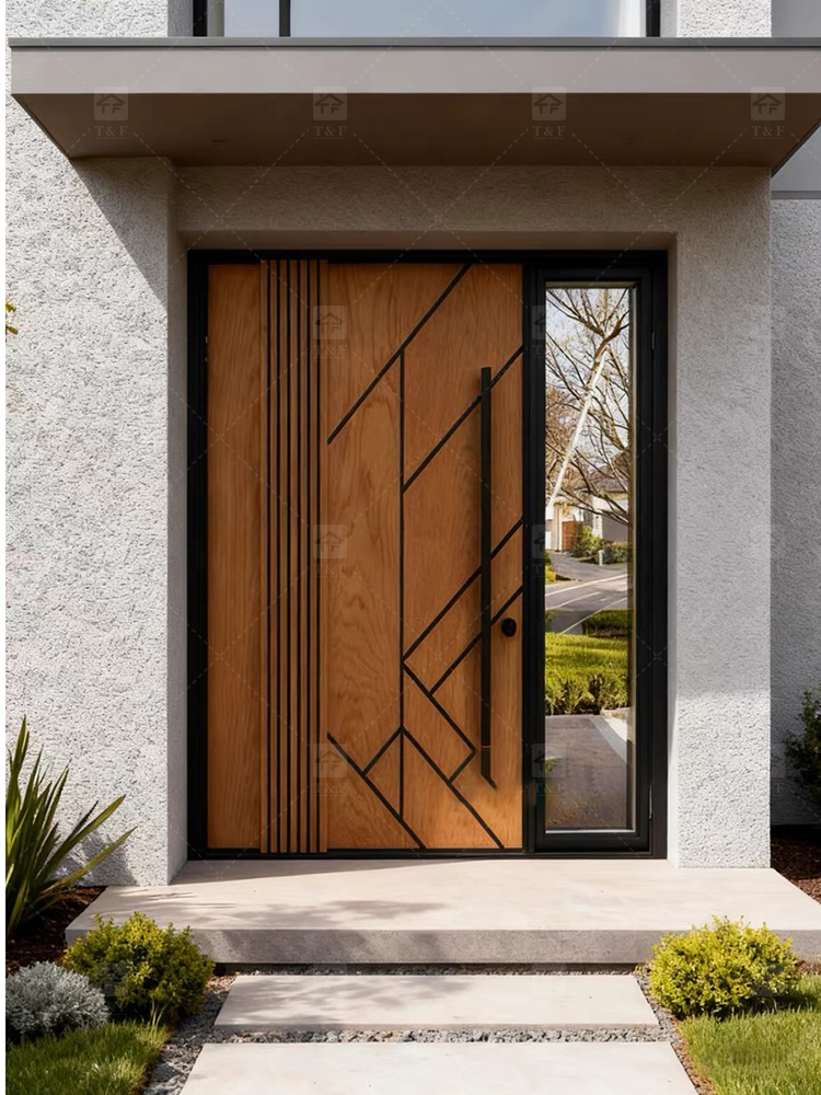 Modern Design Cast Aluminum Alloy Security Entry Door with Anti-Theft Lock for Exterior Use in Apartments and Villas
