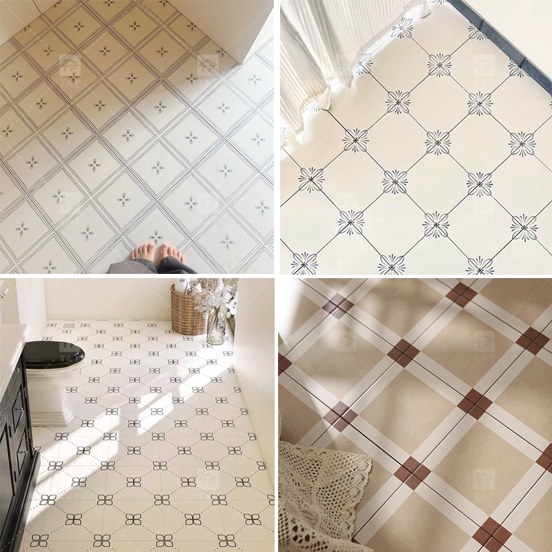 200x200 Decorative Pattern Full Porcelain Tiles for Bathroom and Toilet 20x20 Shower Tile and Living Room Floor Wall