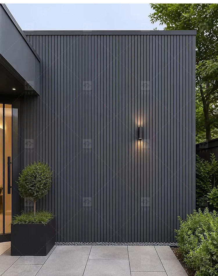 Waterproof Fire Resistant WPC Bamboo Composite 3D Fluted Panneau Mural Wall Cladding Panel for Interior Decorative