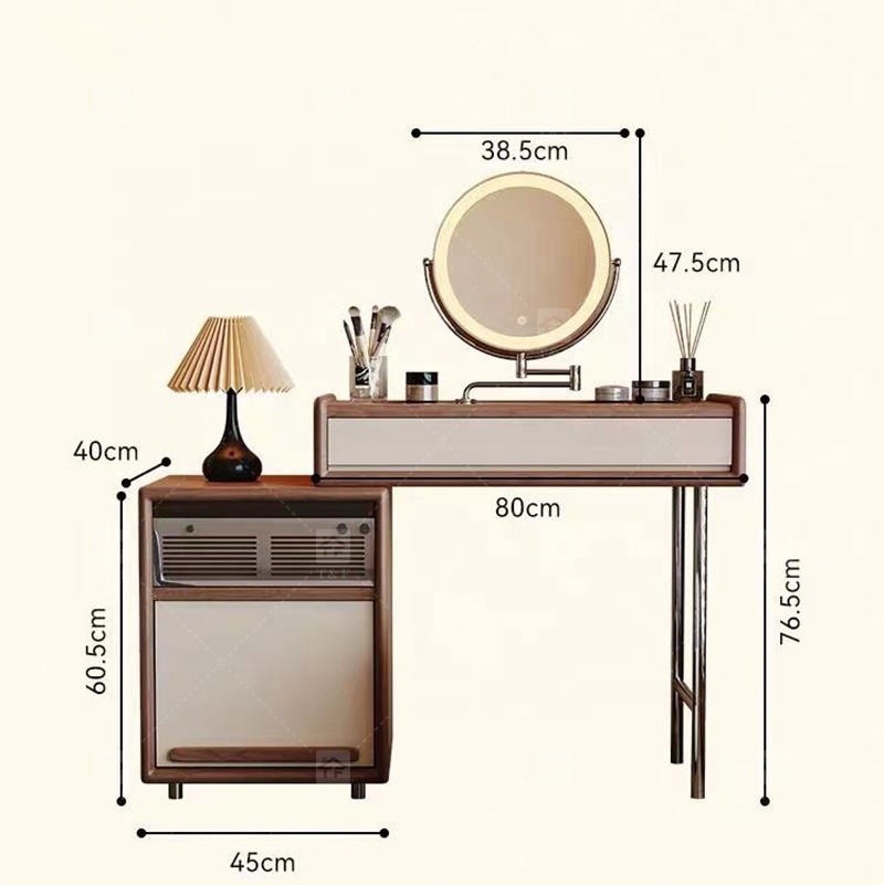 Modern Space-Saving Wood Furniture for Small Bedrooms Bathrooms & Living Rooms Compact Functional Standing Mirror Design