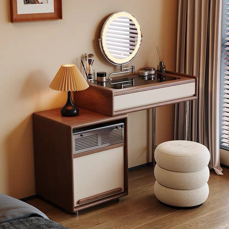 Modern Space-Saving Wood Furniture for Small Bedrooms Bathrooms & Living Rooms Compact Functional Standing Mirror Design