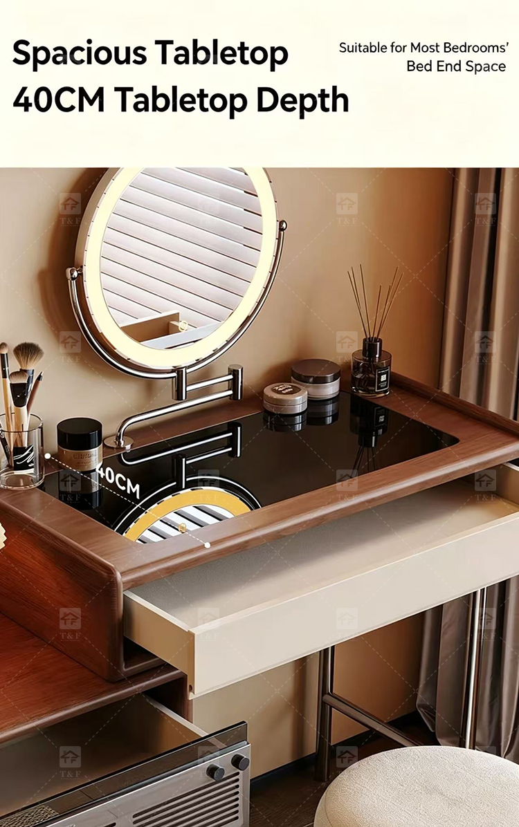Modern Space-Saving Wood Furniture for Small Bedrooms Bathrooms & Living Rooms Compact Functional Standing Mirror Design