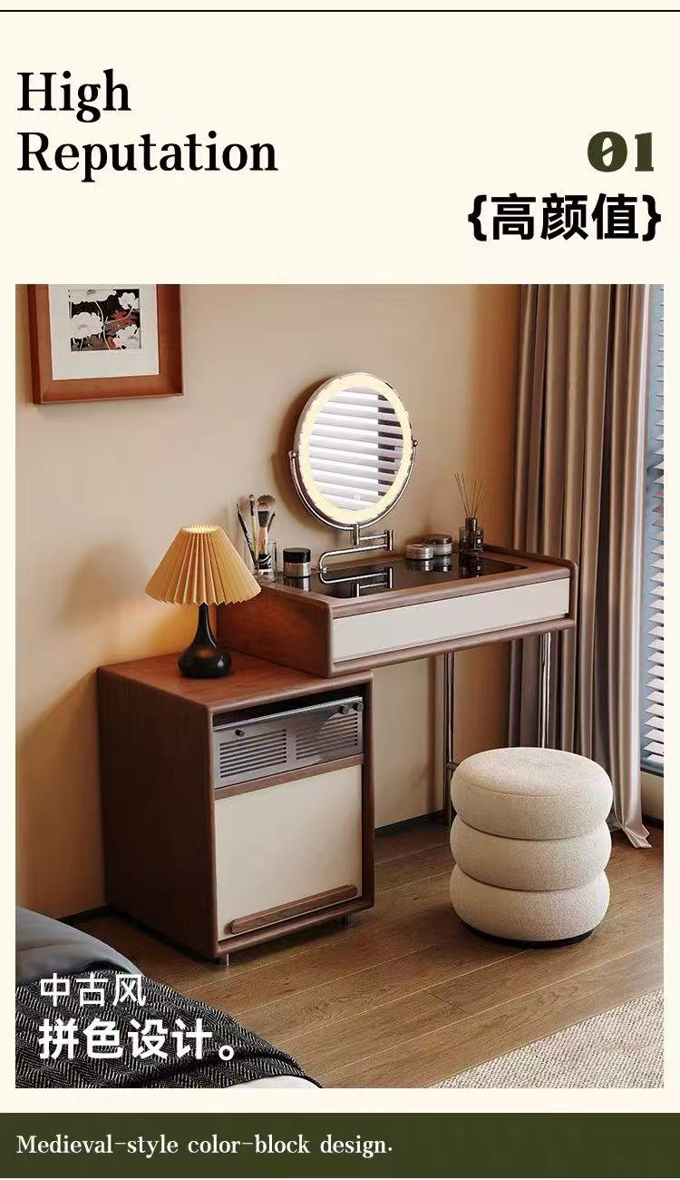 Modern Space-Saving Wood Furniture for Small Bedrooms Bathrooms & Living Rooms Compact Functional Standing Mirror Design