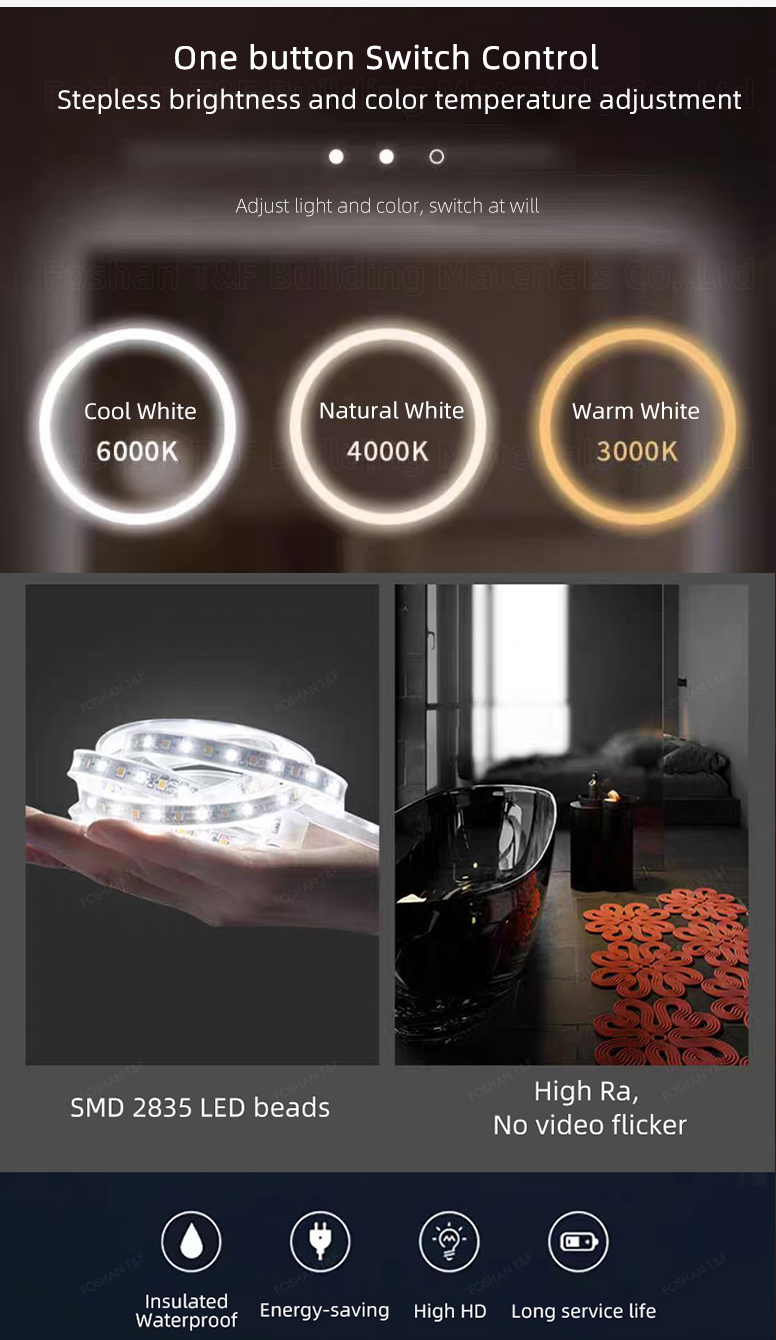 80cm Round LED Bathroom Mirror Sunburst Frame Backlit Wall Mounted Vanity Mirror