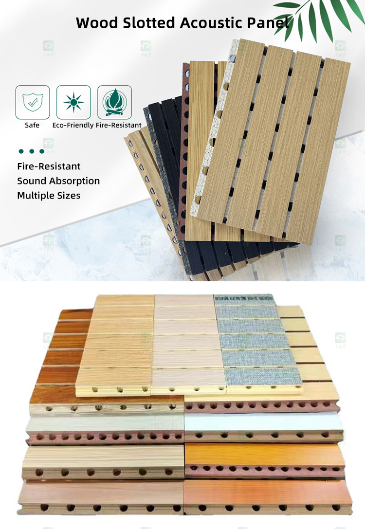Modern Wooden Slat Acoustic Panel with Wood Veneer Sound Absorbing 3D Model Design for Living Room Bedroom Interior Wall Decor