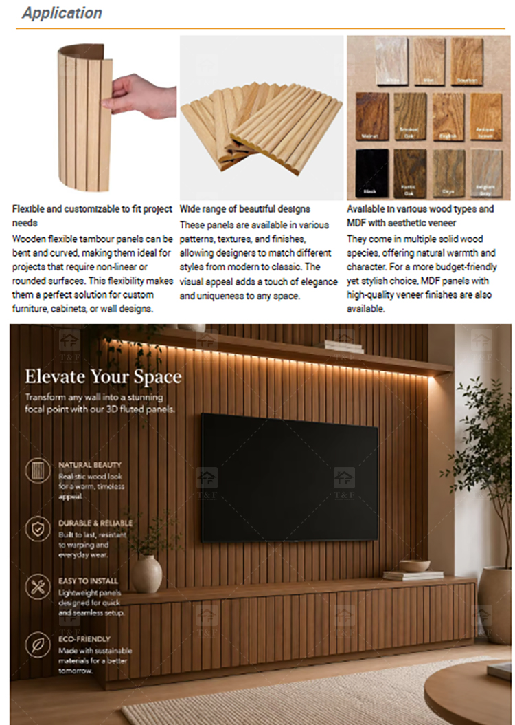 Modern Wooden Slat Acoustic Panel with Wood Veneer Sound Absorbing 3D Model Design for Living Room Bedroom Interior Wall Decor