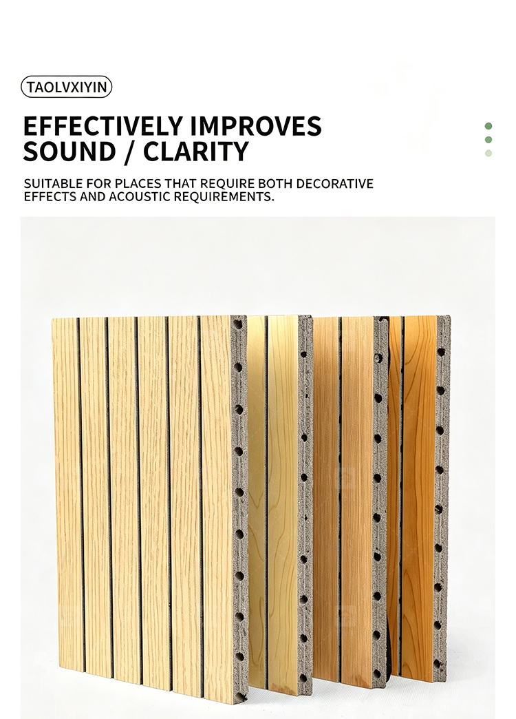 Modern Wooden Slat Acoustic Panel with Wood Veneer Sound Absorbing 3D Model Design for Living Room Bedroom Interior Wall Decor