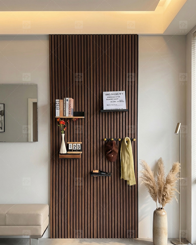 Noise Reduction Wooden Acoustic Slat Panel MDF Soundproof Wall Board for Living Room Bedroom Hotel Drum Room Piano Room Room
