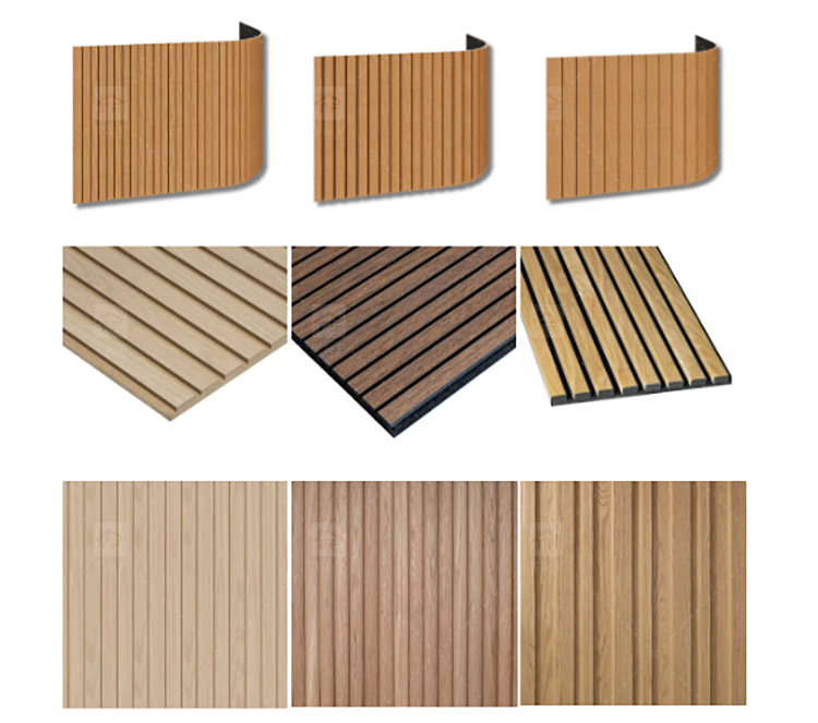 Noise Reduction Wooden Acoustic Slat Panel MDF Soundproof Wall Board for Living Room Bedroom Hotel Drum Room Piano Room Room