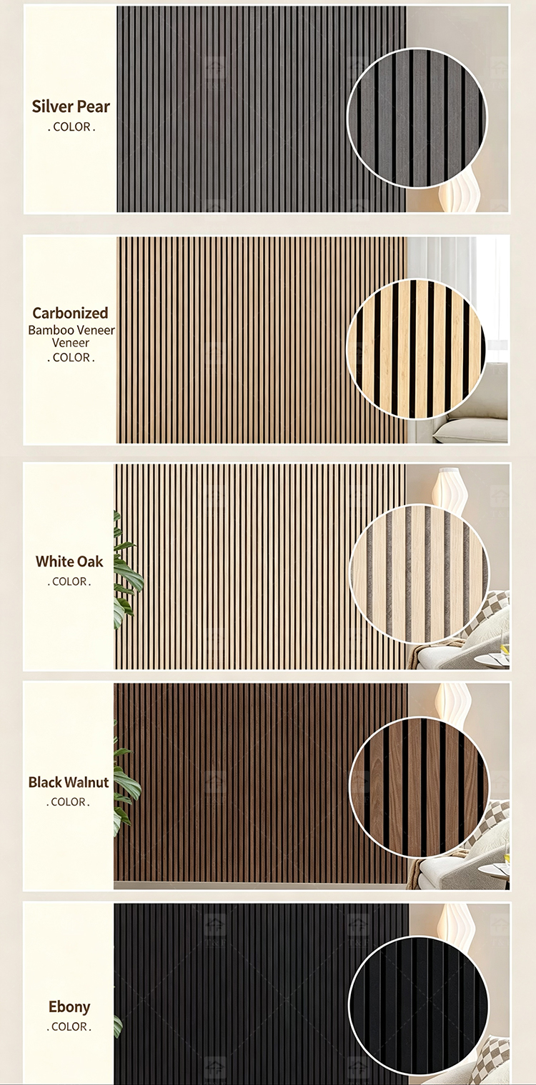 Noise Reduction Wooden Acoustic Slat Panel MDF Soundproof Wall Board for Living Room Bedroom Hotel Drum Room Piano Room Room