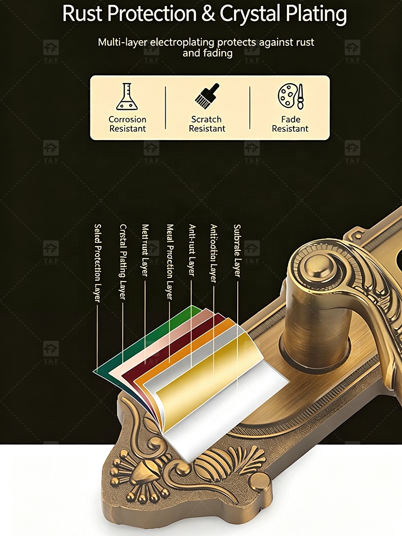 Factory High Performance Cost Ratio Modern Interior Door Handles Lock with Customization for Villa Hotel & Apartment Use