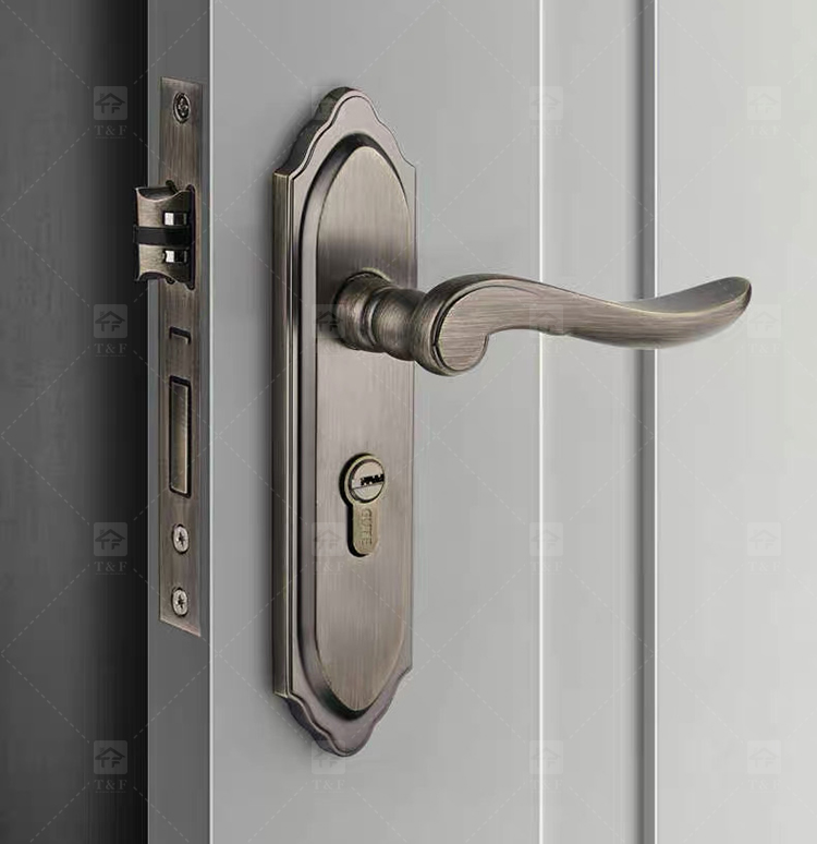 Modern Rustproof SUS304 Stainless Steel Hotel Interior Door Lock Set Silent Mechanism Wooden Lever Lock Multiple Available
