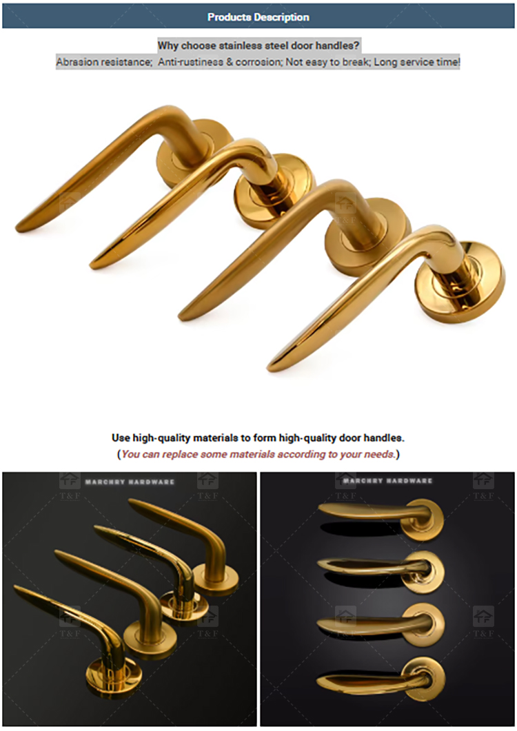 Premium Matte Gold Finish Door Lock Keyed Cylinder Modern Design for Hotels Apartments Durability Meets Style Easy