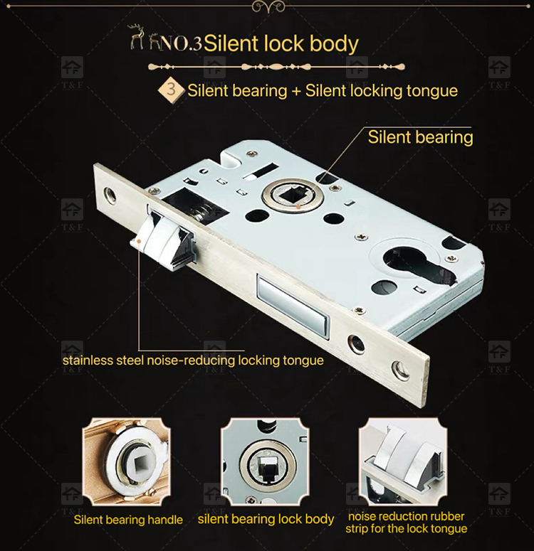 European Modern Interior Door Lock Ivory White Bedroom Door Handle Set Double Single Tongue Mechanism Easy Hotel Apartment