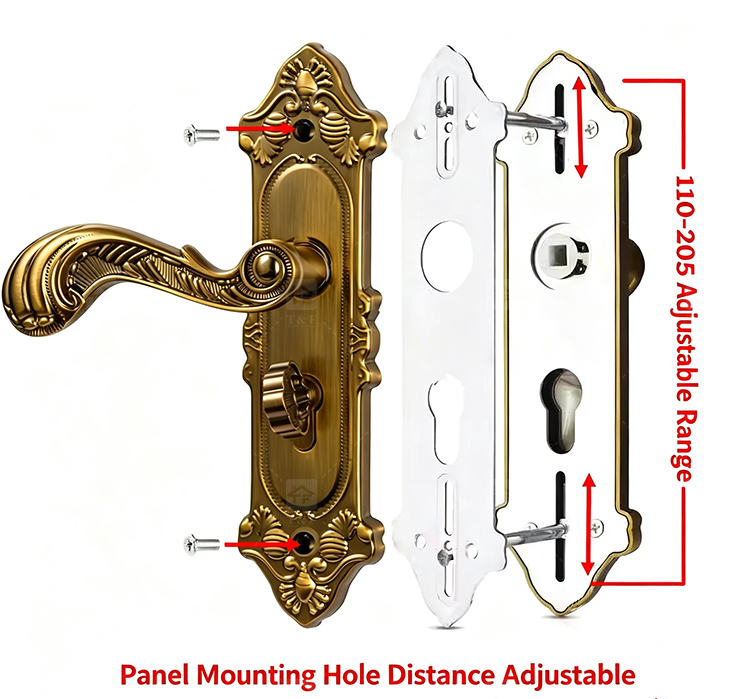 European Modern Interior Door Lock Ivory White Bedroom Door Handle Set Double Single Tongue Mechanism Easy Hotel Apartment